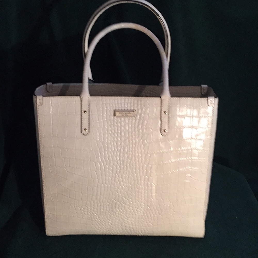 Kate Spade White Leather Tote Bag